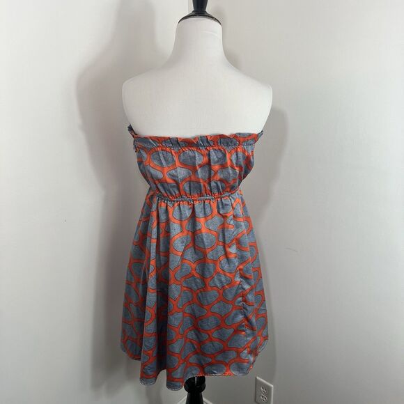 Judith March Dress Size S For Anthropologie Strapless Taffeta Ruffles Y2K 2000’s - Picture 2 of 9